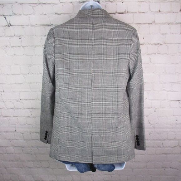 NWT Bershka Straight Cut Plaid Houndstooth Blazer - Picture 2 of 4